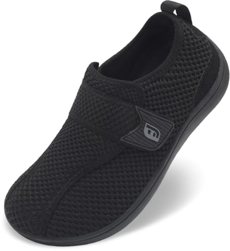 Extra Wide Fit Shoes for Women Barefoot Zero Drop Casual Walking Trainers Black Size 7 Wide