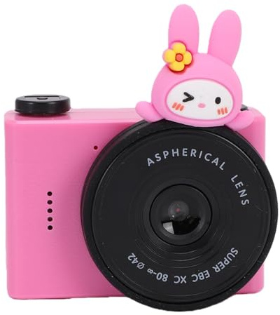 Yctze Cámara Digital Compacta Apuntar y Disparar Delantero Trasero Lente Doble Enfoque Automático 2MP 720P HD Pantalla de 1,54 Pulgadas Gran Angular Mini Niño para Adolescentes (Pink)
