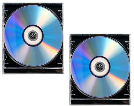NUSITOU 2 Juegos de Discos DVD Vírgenes Grabables con Estuche de Plástico, Alta Capacidad y Compatibilidad para Grabación Profesional en Casa