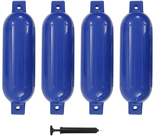Bootsfender 4 Stk. Blau 51 x 14 cm PVC