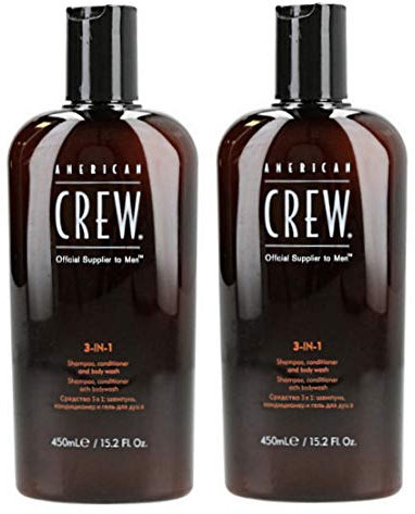 2er American Crew Classic 3 in 1 Shampoo Conditioner Body Wash 450 ml