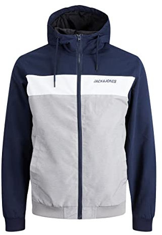 JACK & JONES Herren JJERUSH Hood Bomber NOOS 12200208, Navy, XL