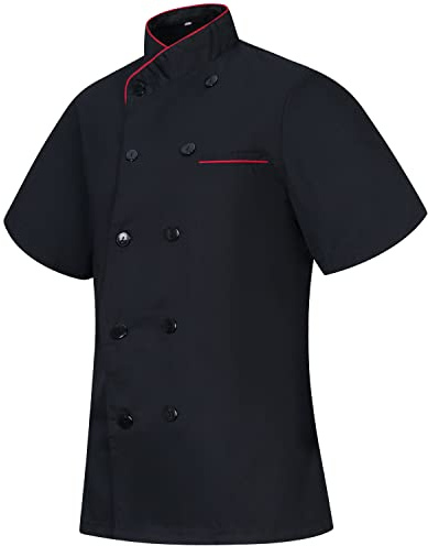 Misemiya Femme Veste DE Cuisine KZ-8441, 8441-Noir, 3XL