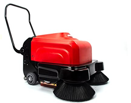 Sanitmax SM1050A Electric Floor Sweeper – 41 Cleaning Path, 3-Brush System (2 Side + 1 Main), 9.25-Gal Hopper, Industrial Commercial Sweeper for Warehouses, Schools & Retail Floors