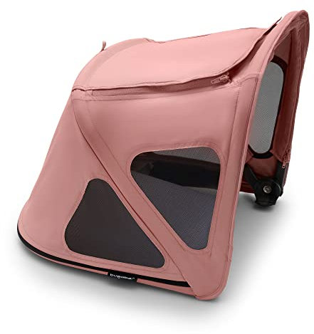 Bugaboo Capota ventilada Fox y Cameleon, extensible para una protección adicional y una protección solar óptima, repelente al agua, Morning Pink