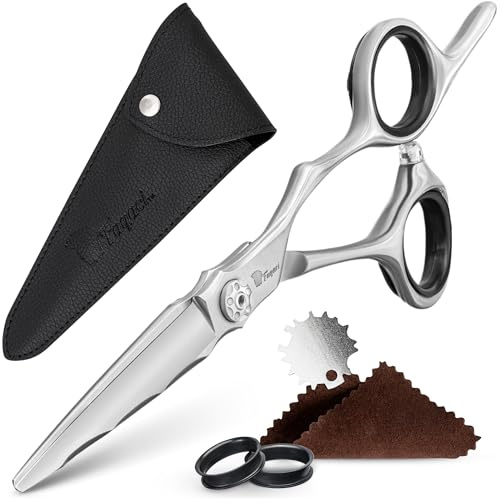Fagaci Tijeras Peluqueria Profesional 5 Pulgadas Acero Japonés Para Cortes Ultraprecisos, Durabilidad Extrema Tijeras Cortar Pelo Cuchillas con Filo de Navaja