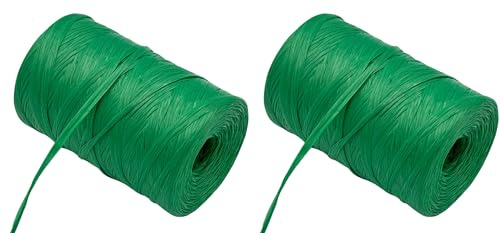 SwiftPick Home Gartenschnur, 400 m, grüne Polypropylen-Schnur für Pflanzen, Gartenarbeit, Floristik, Heimwerken, Basteln (2 x 200 m Rollen)