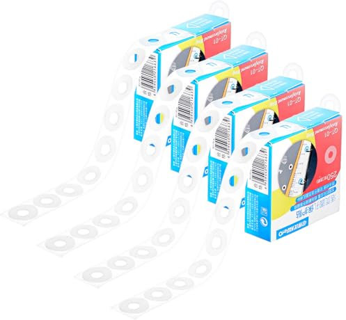 1000 Stück Lochverstärker Selbstklebend Transparent Verstärkungsringe Selbstklebend Seitenverstärkungsaufkleber Lochverstärkungsringe für 6mm Rundlöcher Loseblattpapier Büro Schule