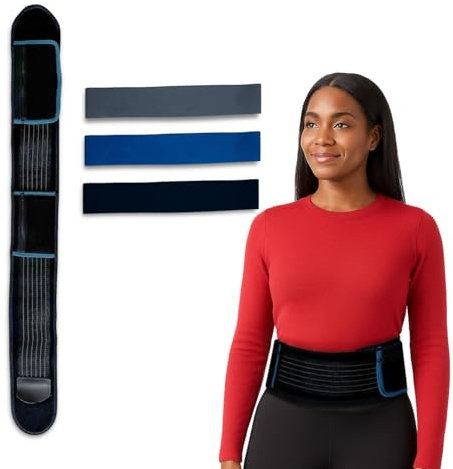 The Minimum Method Joey Thurman's Walk Belt, Waist Trimmer for Men and Women Weight Loss for Walking Black with 3 Mini Resistance Bands and 21-Day Walking Challenge Plan