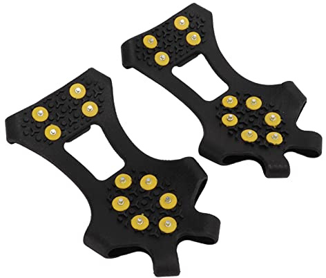 Aoaoy 1 par 10 dubbar halkfri snö is klättring sko spikes grepp klossar skor skydd (XL)