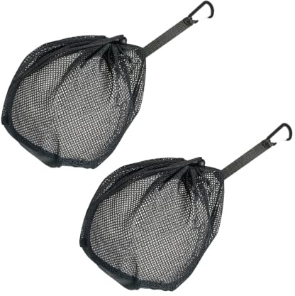 Yobadam Basketväska 2-pack Bärbar Dragsko Mesh Förvaringstillbehör för Utomhussportträning Slitstarkt Oxford-tyg Svart