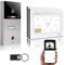 GVS - IP Video Türsprechanlage mit Türöffner, Fingerprint & RFID, HD Kamera, 2X 7 Zoll Monitor & App - Smarte Video Türklingel mit Kamera & Gegensprechanlage für 1 Familienhaus (AVS4472A)