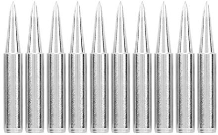 10pcs 900M-T-1.6D Base de Cobre sin Plomo Juego de Puntas de Hierro para soldar Calentamiento rápido Punta de Hierro para soldar Accesorio para Herramientas de Soldadura para máquinas de Soldadura