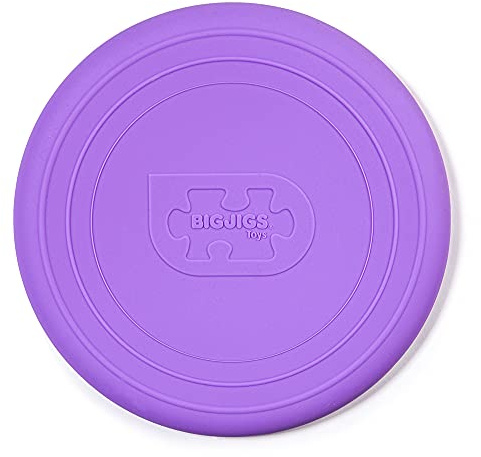 Bigjigs Toys Disco volante Frisbee, viola lavanda, giocattolo da spiaggia e giardino