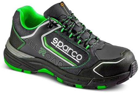 Sparco - Allroad Baku - ESD S3S SR FO HRO - Calzado de Seguridad sin Metal ESD con Puntera de Composite - Empeine hidrófugo - Suela Antideslizante y Resistente al Calor por Contacto - EU 39