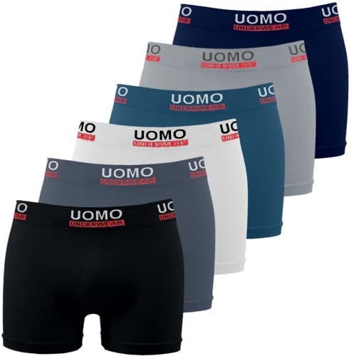 Nakloe - Pack 6 - Calzoncillos Hombre Boxer - Boxer Hombre Pack - Sin Costuras - Ropa Interior