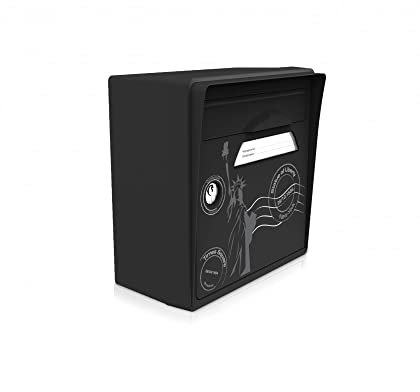 Boîte aux Lettres Noir Intense Murale New York