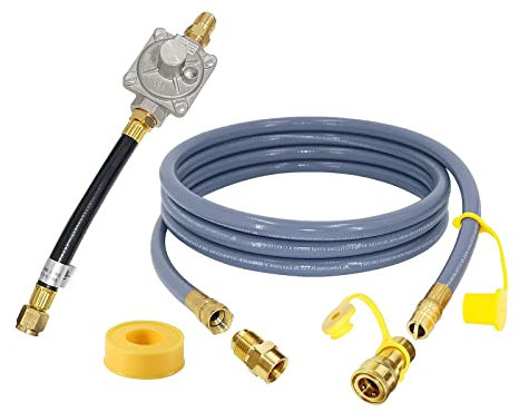 Generic 1/2 Inch Natural Gas Hose for Low Pressure BBQ, Grill, Pizza Oven, Patio Heater, Fire Pit
