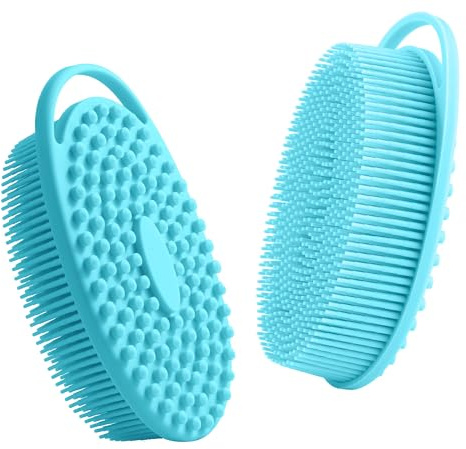 Silicone Body Scrubber, spazzola per il corpo, spazzola per il corpo in silicone, spazzola per il viso, spugna per la schiena, spazzola per il viso, spazzola in silicone, spazzola per il viso, spugna