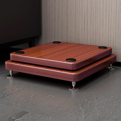 Soportes universales para altavoces con aislamiento de altavoces y bandeja base estabilizadora para salas de conciertos de cine en casa, tamaño A2 (22 x 28 cm) para un rendimiento de sonido óptimo