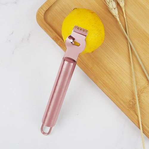 Grattugia Zester in acciaio inox per limone, frutta con limone e scorza realizzata in acciaio inox specificheMateriale 430 colore oro (oro rosa)
