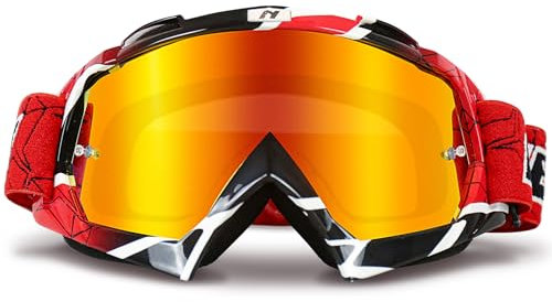 NENKI Motocross Brille, Motorradbrille, ATV Dirt Bike Off Road MX-Fahrbrille, Skibrille für Damen und Herren, Crossbrille mit Anti-Fog/UV Schutz