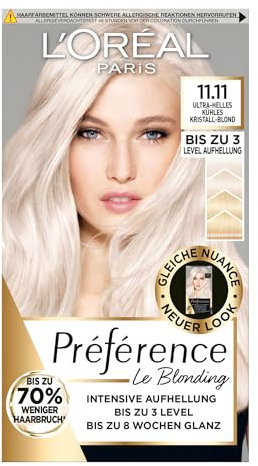 L'Oreal Paris Preference Hair Dye, Long Lasting, Luminous Permanent Hair Colour, 11.11, Venice