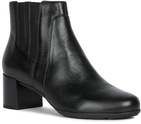 Geox D New Annya Mid B, Stivaletti Donna, Nero (Black), 38 EU