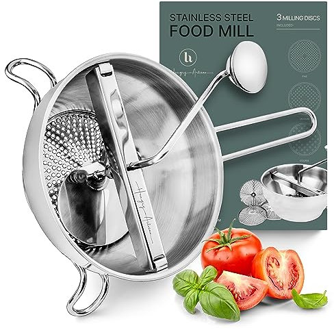 Food Mill Stainless Steel with 3 Grindi