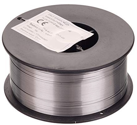 TECHNIC Alambre de soldadura MIG/MAG con núcleo fundente Bobina de 1 kg Diámetro del alambre 0,8 mm Sin gas Corriente de soldadura 40-100 A Voltaje de soldadura 12-16 V