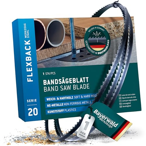 Bayerwald verktygsstål bandsågblad – 1490 x 6 x 0,36 x 6/trä, NE-metaller, plast, tunn plåt/sågband passar Scheppach och mycket mer.