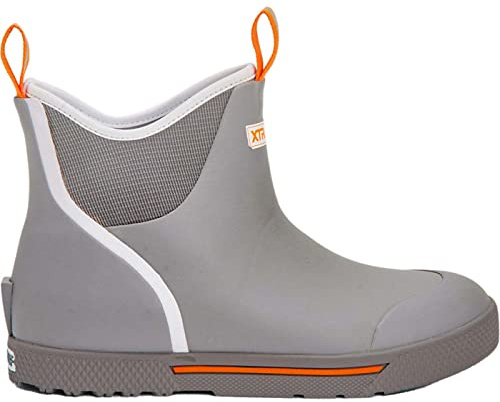 Xtratuf Men's Wheelhouse 6 Inch Ankle Deck Boot, Gray, Size 8