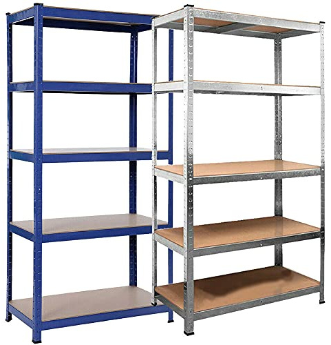 DayPlus Estantería de metal para cargas pesadas (5 estantes, 40 cm de profundidad, 170 x 75 x 30 cm, galvanizada)