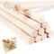 30 Stück Holzstab,Holzstäbe,Holzstange,Holzstäbe zum Basteln,Rundstab Holz,Stäbe,Holzstäbchen Rund,Rundhölzer 6mm,für Basteln,Dekorationen,DIY,30cm x 6mm
