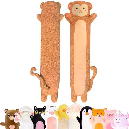 Cuddle Paws Monkey Plush Body Pillow for Kids | Long Stuffed Animal Cuddle Pillow | Soft Hugging Toy | Plushie Gift for Girls & Boys | Long Plush Body Pillow for Sleep & Comfort | Small, 23 Inches