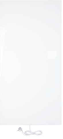 Panneau Rayonnant Électrique en verre céramique WarmlyYours, Puissance 800 Watts, 60cm x 120cm, Montage Mural, Radiateur Chaleur Infrarouge