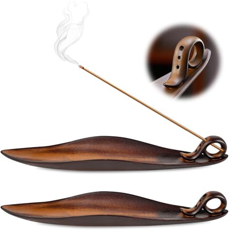 2 Pcs Räucherstäbchenhalter, Räucherstäbchen Halter, Incense Holder, Leaf Raucherstäbchenhalter Keramik Räucherstäbchen, Boot Räucherstäbchen Halte Für Meditation, Yoga, Spa, Theken, Zuhause, Büro