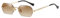 QVKUUT Rechteckig sonnenbrille rahmenlose sonnenbrille Mode Retro Rechteck Brille für Damen Herren (Gold/Braun, Braun)