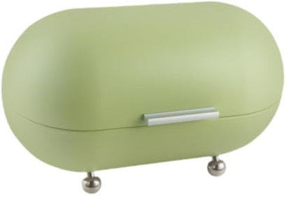 MagiDeal Bread Food Storage Box Use Snack Container Kitchenware Storage Box Multipurpose Metal Bread Box Bin for Kitchen Counter, green