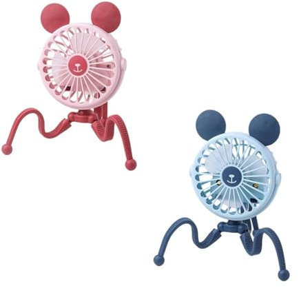 iFutniew Ventilador Octopus para Cochecito, Trípode con Clip, Ventilador para Cochecito, Carrito Eléctrico Portátil, Ventilador Silencioso, Ventilador Refrigeración Portátil para Acampar A