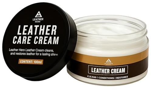 Leather Hero 2-in-1 Purse Cleaner & Conditioner – Leather Cream for Handbags, Designer Bags, Faux & Saffiano Leather – Non-Greasy, Won’t Darken, Safe for Purses, Jackets & More
