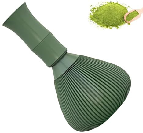 Frusta Matcha, Fleymu Frusta di per il tè Matcha Materiale Resina, Antimuffa, Set di Partenza per il tè Matcha Tradizionale, Strumenti per la Preparazione Della Matcha Whisk, (Verde)