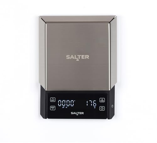 Salter Wireless Display Kitchen Scale - Large Detachable LED Display, 20kg High-Capacity Food & Parcel Scale, Add & Weigh, Built-In Timer, Perfect for Baking, Batch Cooking, Large Bowls & Plates