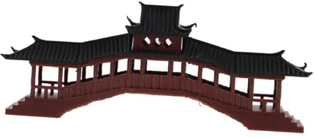 DOITOOL Mini Padiglione Decorativo in Plastica per Vasca d'Acqua e Giardino Ornamento Paesaggistico Resistente e Leggero per Bonsai Balcone e Decorazione Esterni