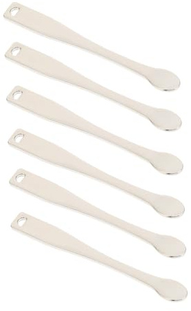 WEKADRIN 6 pièces Lot de Cuillères Métalliques pour Masque Visage Applicateurs Durables de Outils Précis pour Crème et Lotion