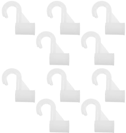 Levemolo Supporto per Asta Armadio 10 Pezzi Ganci Orizzontali in Plastica Diametro Interno 22Mm Ganci Multiuso per Appendere Abiti e Organizer Armadio Montaggio Rapido senza Foratura