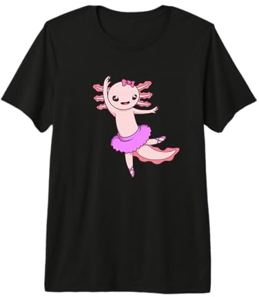 Comic Axolotl Dances Ballet - Ballerina Premium Tri-Blend T-Shirt