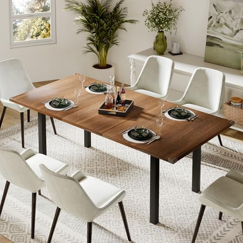 Feonase Extendable Dining Table 120-160cm, Walnut, 4-6 Seater