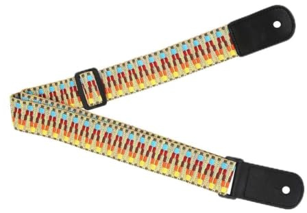 Jelquix Exotic Ukulele Strap Justerbar Längd Bohemisk Design för Musiker 50-70 Cm Nylonmaterial