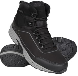 Mountain Warehouse Ramble Mens Softshell Boots - Waterproof Upper Walking Shoes, Mesh Lining, EVA Cushion Hiking Boots, High traction outsole - For Spring Summer & Outdoors Charcoal Adult Shoe Size 8